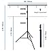 LINCO Lincostore Zenith Portable T-Shape Background Backdrop Stand Kit 1.5x2m - 1.5m Wide (Fixed) and 2m High (Adjustable from 0.75m to 2m High)- Lightweight Only 4 Lbs Easy to Carry and Storage