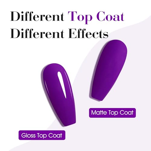 Image of CANNI Purple Gel Nail Polish, 1Pcs Dark Purple Gel Polish Deep Color High Gloss Soak Off U V Nail Manicure Salon DIY