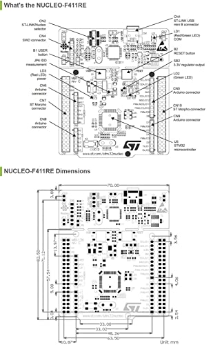 Waveshare-ST Waveshare STM32 Board Nucleo NUCLEO-F411RE STM32F411RE STM32 Development Board Integrate ST-LINK/V2-1 Debugger/Programmer Support Arduino - Image 3