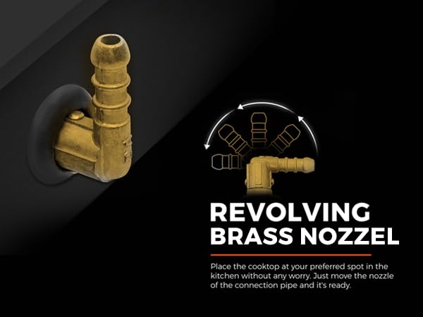 Surya Flame Futura Series Ultra Slim Body Gas Stove 3 Burner | 5G Brass Burners, Flame Guard Pan Support, Brass Revolving Nozzle, Manual Ignition,... - Image 6