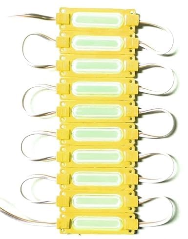 DC 12V 2W Capsule Shape LED Module Diffused Light Lamp Multipurpose Use for Home, Temple Decoration DIY Projects, Hobby Kit Set Combo (10, Yellow)