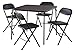 Mainstays 5 Piece Card Table and Chair Set, Black