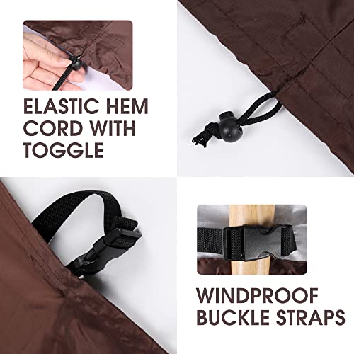 Alster Outdoor Chair Covers 2 Pack, Patio Chair Covers(35" L X 40" W X 33" H), Upgraded Oxford Durable And Waterproof Beige Furniture Covers For Lounge Deep Seat, Rain Snow Dust Wind-Proof #TOP4