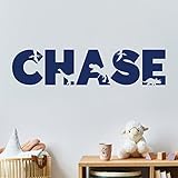 Dinosaur Custom Name Vinyl Wall Decal Sticker Art for Boys and Girls, Dino Theme Bedroom and Nursery Room Decor for Kids