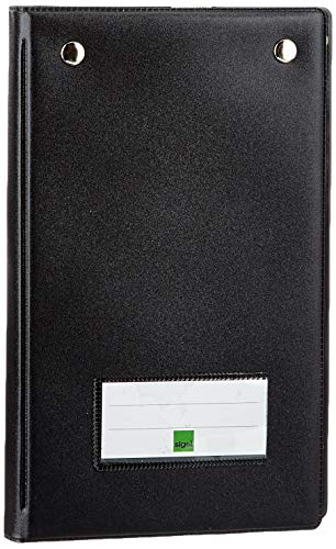 SIGEL KC626 Schreibmappe mit 2 Metallklemmen und Stifthalter, für 10x16,5 cm und DIN A6, zur sicheren Aufbewahrung als Kassenblockmappe und für andere Formulare