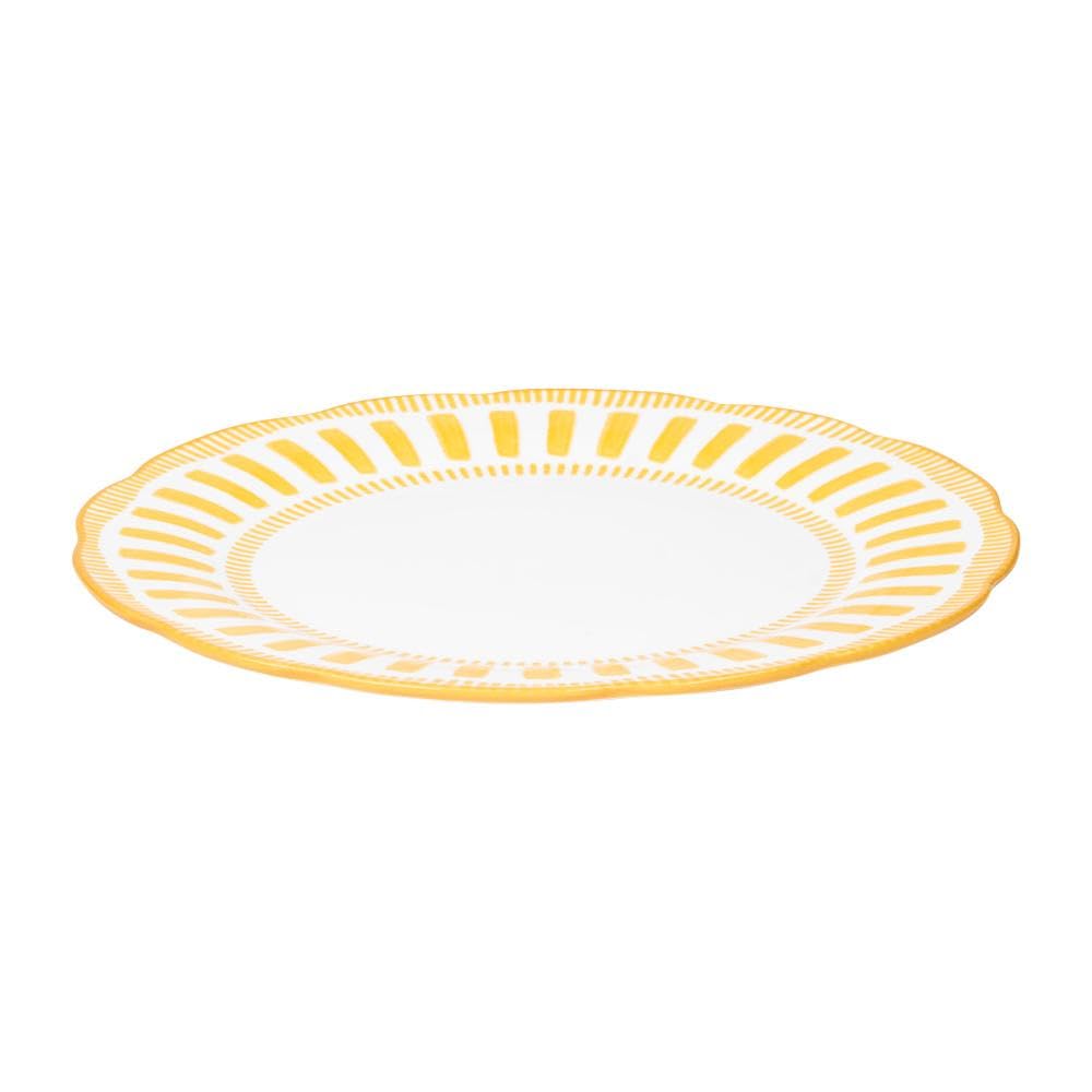 Table Passion - Assiette plate Napoli jaune 27 cm (lot de 6)