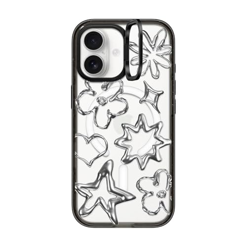 CASETiFY CpNgOX^h iPhone 17 P[X [X^h@\/MagSafeΉ/MagSafe ɑΉ] - Chrome Doodle - NA ubN