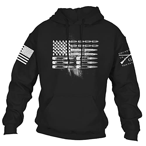 Grunt Style Ammo Flag Hoodie (Black, X-Large)