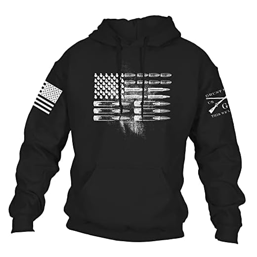 Grunt Style Ammo Flag Hoodie (Black, Small)