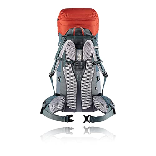 Image of DEUTER Unisex Orange Aircontatc Lite 45+10L Rucksack with Ultralight and Ventilated Snug Fit for Long Distance Hiking | Trekking | Mountaineering