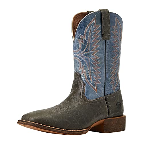 Ariat Mens Sport Smokewagon Rampant Square Toe Pull On Casual Boots Mid Calf - Blue, Brown