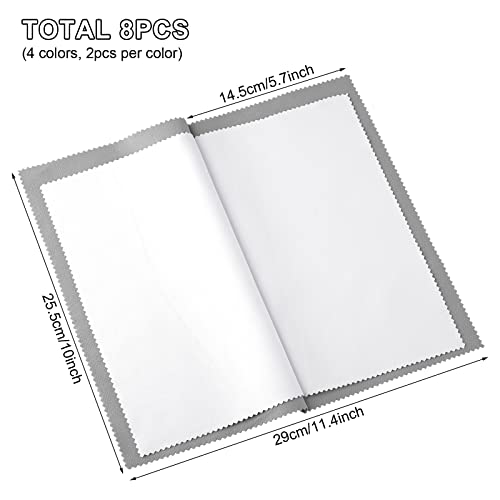 8 Pcs Jewelry Cleaning Cloth Large 11.4 X 10 Inch Silver Polishing Cloth Multi Layer Double Sided Jewelry Cleaner Cloth Tarnish Remover For Jewelry Silver Gold Platinum Ring Watch Coins Diamond #TOP1