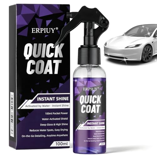 Quick Coat Spray – Water-Activated Quick Detailer & Water Spot Remover for Cars, Glass, Paint & Shower Doors. Instant Shine, Deep Gloss, Easy Drying – Safe on Ceramic Coated Vehicles