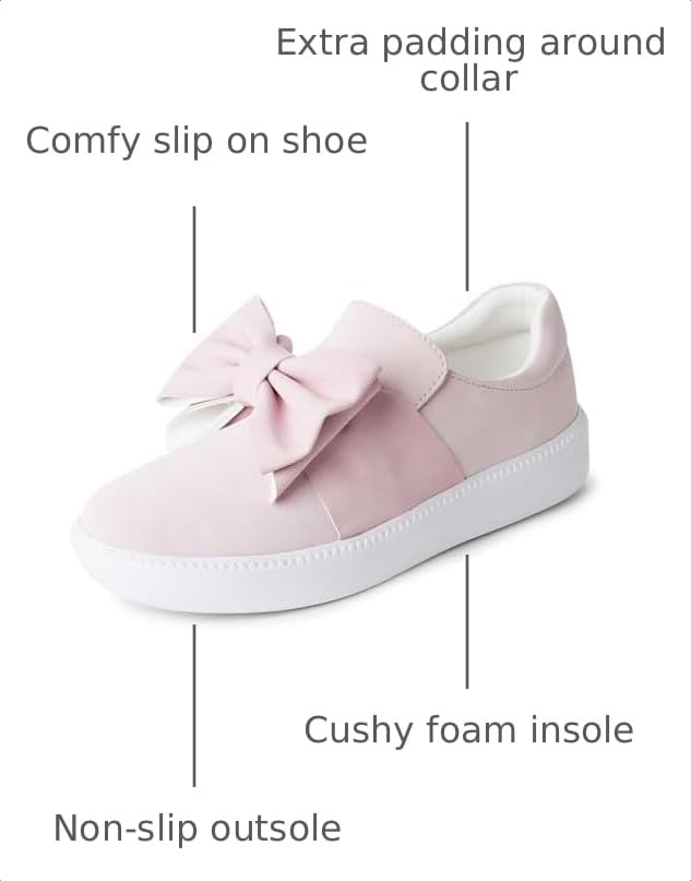 Image of J. Adams Wally Platform Sneakers for Women - Comfortable Slip On Shoes with Bow