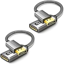 WARRKY DisplayPort to HDMI Adapter 2-Pack 4K, UHD, [24K Gold-Plated, Slim Aluminum Shell] Display Port to HDMI/DP to HDMI Adapter for Lenovo, DELL, HP, ThinkPad, GPU, AMD, NVIDIA&More
