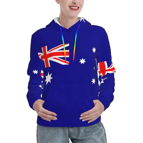 Sweat à capuche femme confortable motif Australie printemps hiver