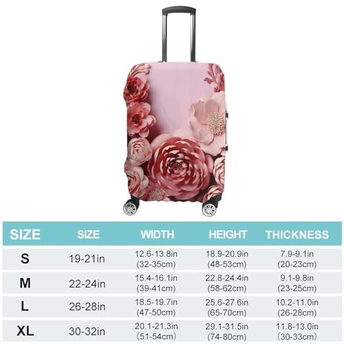 Luggage Cover Elastic Washable Suitcase Cover Dust-Proof Flowers on Light Background Travel Luggage Cover Fashion Suitcase Protector Thickened Baggage Cover Fit 18-32 Inch Luggage XL2