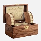 SAPSQPJHN Joyero De Madera para Mujer: Organizador Y Expositor Multifuncional De Estilo Vintage para Collares, Pendientes, Anillos, Pulseras Y Relojes