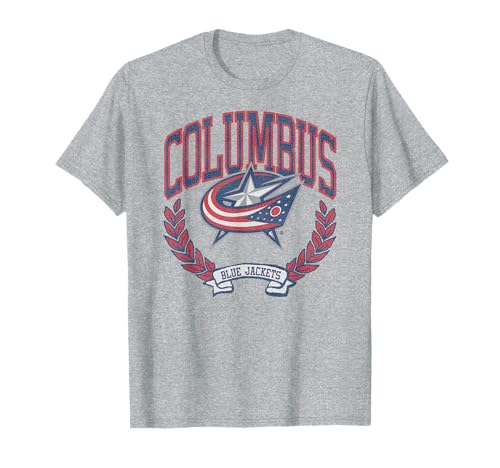 Columbus Blue Jackets Vintage Victory Gray Licensed T-Shirt