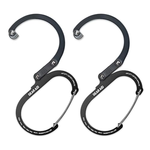 Image of GEAR AID HEROCLIP 360 Swivel Carabiner Gear Clip and Hook (Medium) for Camping, Backpack, Suitcases and Garage Organization