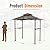 SUNCROWN Outdoor Grill Gazebo 8 x 5, Patio Double Tiered BBQ Canopy w/Air Vent, Gazebo Canopy with 8 Hook Tools for Barbecue Picnic Garden, Backyard, Poolside -Brown