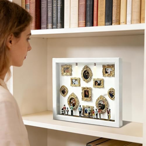 Shadow box layered paper mini art display cadre décoratif silhouette