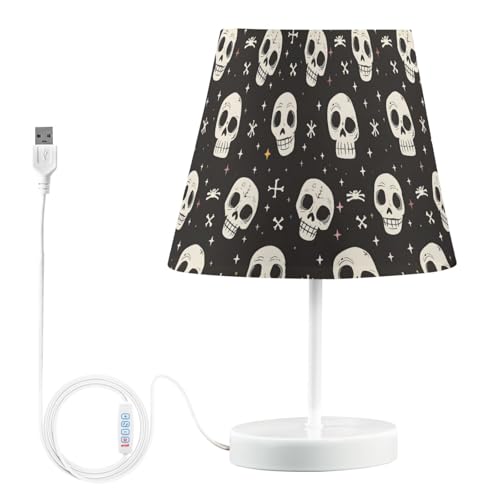 Human Skeleton Skull Bedside Lamp