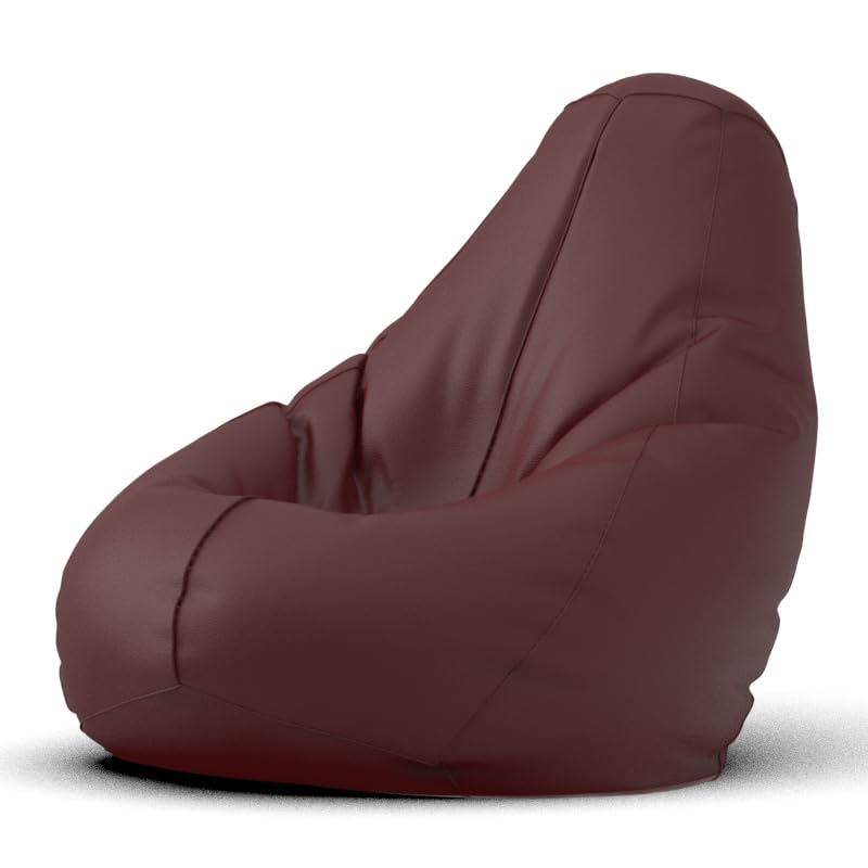 Image of Bean Bag Chair Cover | Size: 0XL | Color: Maroon | Without Beans | Premium Leatherette Cover (CMF 0490)
