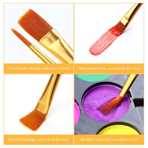 Image of Acrylic Paint Brush Set, 1 Packs / 10 pcs Watercolor Brushes Painting Brush Nylon Hair Brushes for All Purpose Oil Watercolor Painting Artist Professional Kits