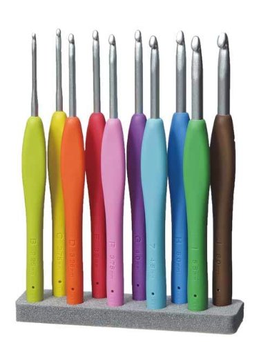 Image of Clover 1048 /I Crochet Hook, Green, Size I, 5.5 mm