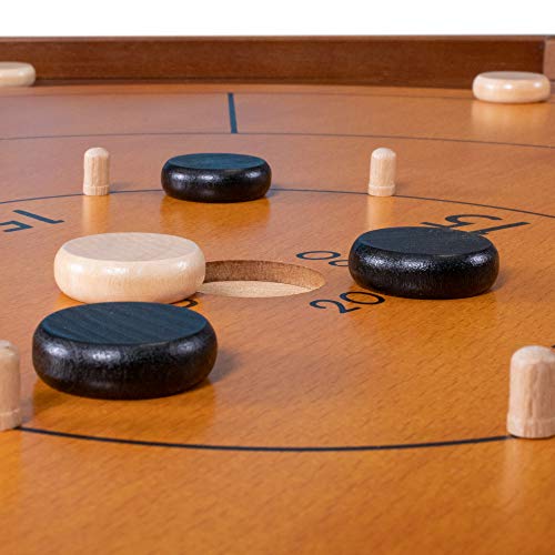 "Crokinole & Checkers Board Game" - Image 3