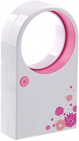 OFIYOU USB /Battery Powered Mini Bladeless Air Condition Fan (Pink)
