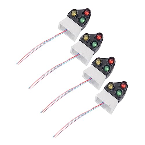 SEWOART Miniature Traffic Light Models for Model Trains Set of 4 Realistic Design Ideal for DIY Table Decor