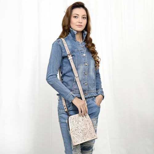 American Darling Women's Crossbody Bag Western Hand Tooled Genuine Leather Handbag and Ladies Purse2