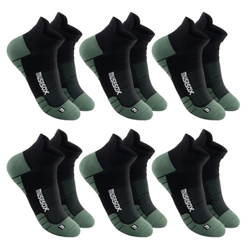 6 Pairs Ankle Compression Socks for Women and Men,Arch Support,Medium