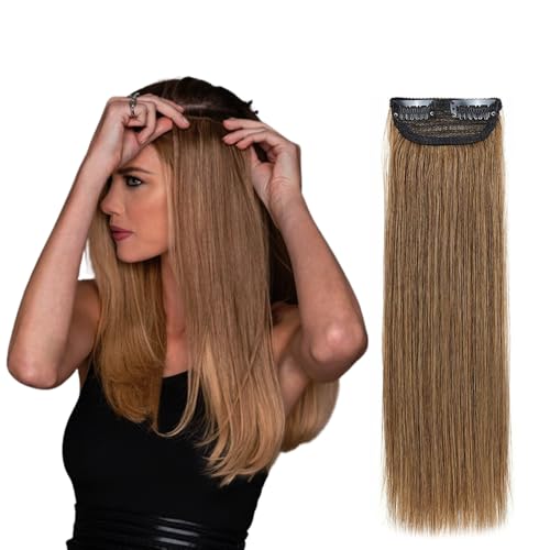 Image of Real 100% Human Hair 2Clip Extension Remy Straight Side Bangs Patch To Add Side Hair Volume DarkestBlonde Color Highlights | Soft Natural Looking Reusable Lightweight Clip Extension for Daily Use, Styling & Party Causal Wear | 4inch Hair Length (2pc)