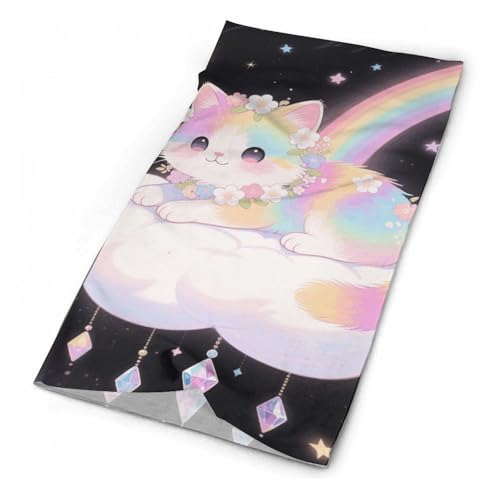 Cat on The Cloud Neck Gaiter Face Cover Scarf, Breathable Sun Balaclava for Skiing Fishing Hiking Cycling2