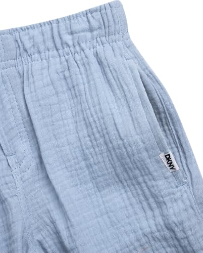 Image of DKNY Toddler Boys Short Set - 2 Piece Cabana Short Sleeve Button Down Shirt and Matching Toddler Shorts for Boys