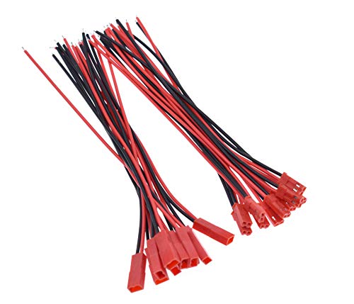 10 Pairs 100mm 10cm Male Female Connector JST Plug Cable for RC BEC Battery Helicopter DIY FPV Drone Quadcopter