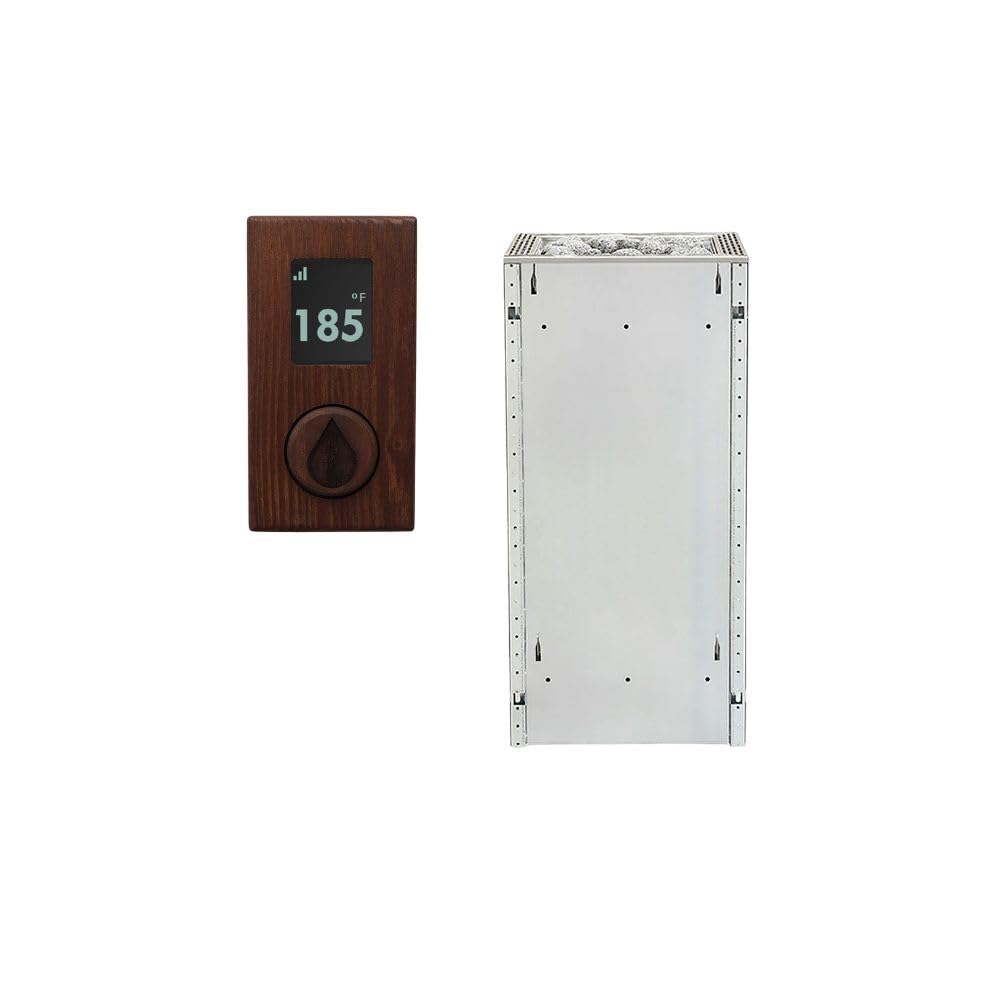 HUUM CORE6 6.5KW Series, Sauna Heater, Customizable Exterior with Control (Sauna Stones Included) (6.5kW Naked - Stainless Steel Inlay, UKU Local - Wood)