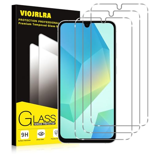 Viojrlra Lot de 3 Verre Trempé Pour Samsung Galaxy A16 5G, Film Protection écran, Dureté 9H Glass, Ultra Résistant Vitre Protecteur, Clarté HD, sans...
