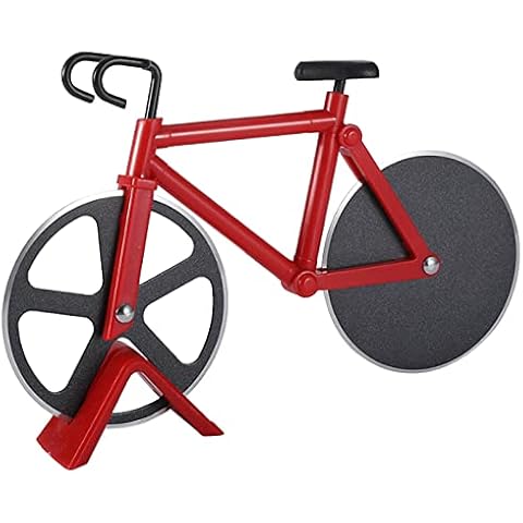 Toskope Cortador Pizza, Bicicleta Cortapizzas Acero Inoxidable Cover