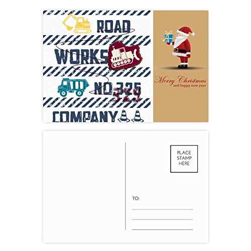 Cartes postales Père Noël Heart Road Number par lot de 20 pour vos voeux