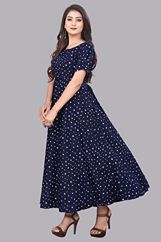 Image of FLARED ALINE MAXI DRESS WITH FLORAL PRINT FOR WOMEN