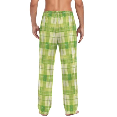 GuoChe Mens Cotton Pajama Bottoms Pyjamas Men with pockets for Summer Xmas Gifts Small2