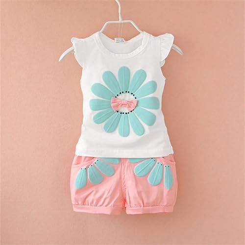 Generic Toddler Girls Clothes 1T 2T 3T 4T 5T Summer Outfits Baby Kids Short Sleeve T-Shirt Tops & Camouflage Shorts Sets2