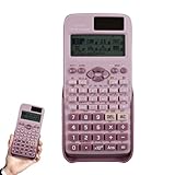 Anglepingping FX-991EX - Calculadora científica con 552 funciones, calculadora científica de ingeniería con 10+2 pantallas para escuela, oficina, negocios, hogar, uso diario, color rosa