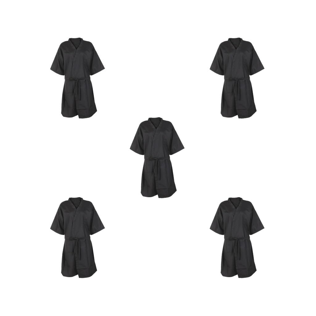 Peleryna do strzyżenia z regulowanym paskiem, kimono, szlafroki do centrum urody, dla zwierząt domowych, czarna