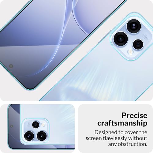 Image of ArmourPro Tempered Glass for Oppo Reno 15 with Back Clear Membrane Guard, Edge to Edge Screen Protector, Anti-Bubble, Anti-Fingerprint, Oil Resistant, Installation Kit | Black
