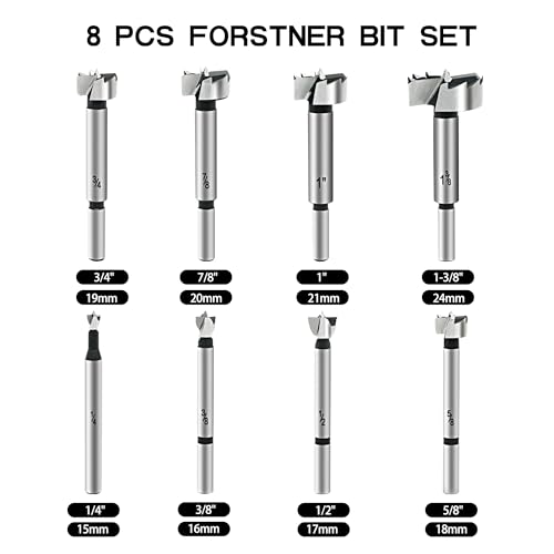 GMTOOLS Carbide Forstner Bit Set
